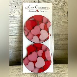 Heart Car Coasters